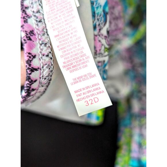 VICTORIA'S SECRET "The Wrap Halter" Bikini Top Resort Beach Cruise Size 32D - Picture 5 of 6